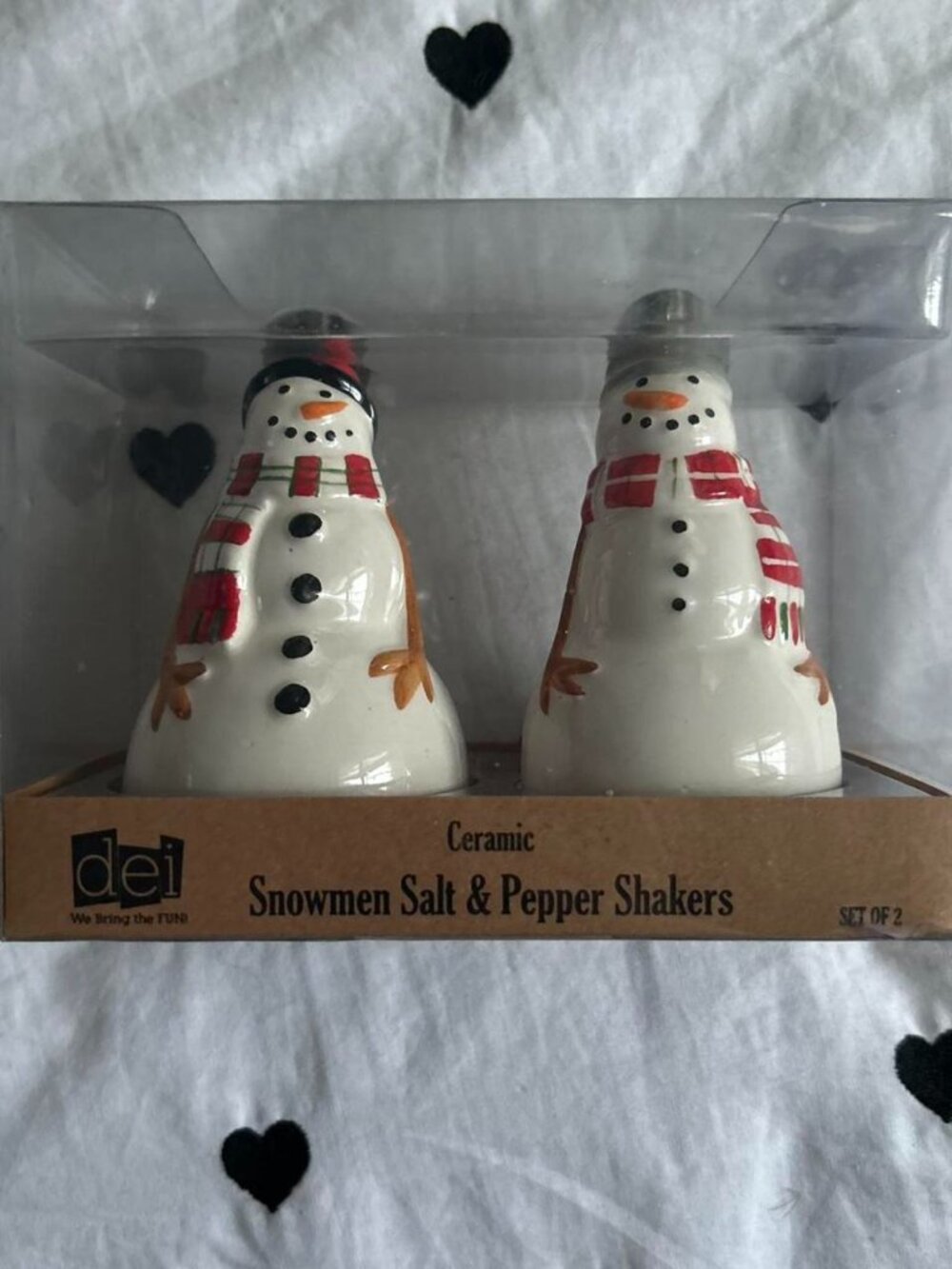 New Dei Snowmen Salt and Pepper Shakers